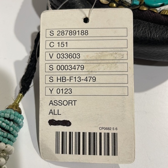 Ecote Beaded & Embroidered Faux Black Leather Crossbody Bag - NWT - Picture 5 of 9